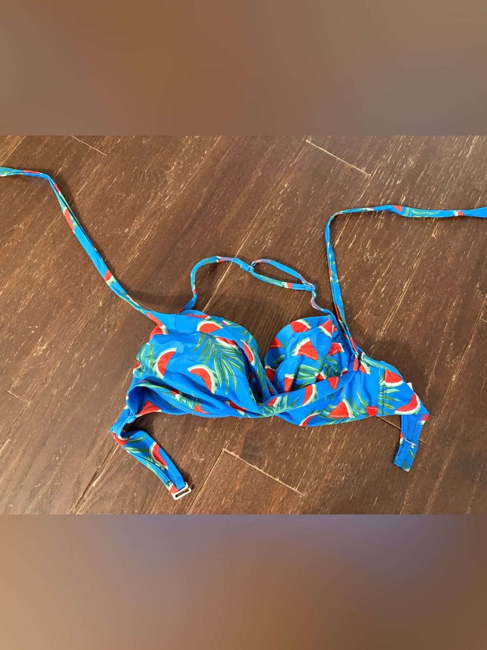 Kids Blue Watermelon Print Swim Top